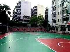 <b>硅PU篮球场——广东江门第三人民医院完工！</b>